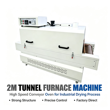 New Industrial Fully-Automatic 7KW 2 Meter Tunnel Furnace Hot Air Circulation Conveyor Oven for Printing Ink Drying