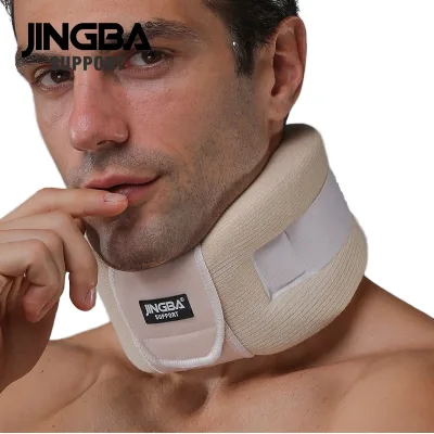 JINGBA Manufacturer Wholesale Adjustable Soft Neck Relief Neck Pain Wraps Aligns Stabilizes Vertebrae Neck Support Brace