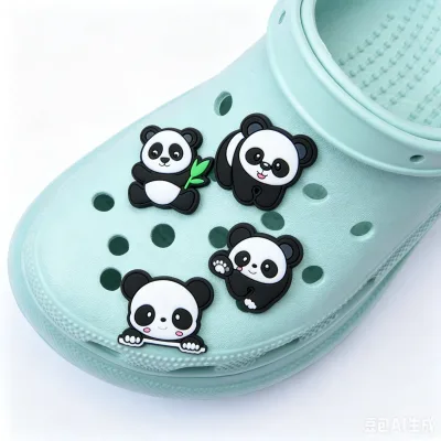 New Design Panda Shoe Charm Bearcat Shoe Charm for Kids Custom Weed Shoe Charm