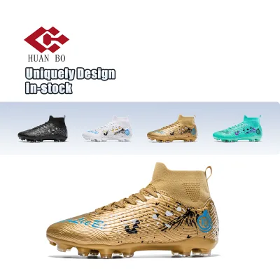 Casual Ankle Football Boots with Gloves for Men Fast Delivery Sublimation Printed Keeper Shoes for Summer and Winter Seasons