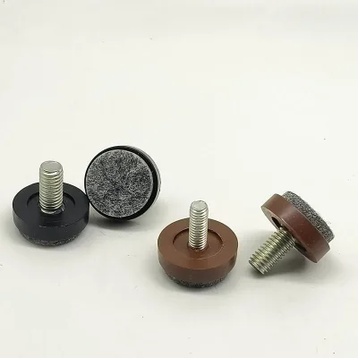 New Nonwoven Felt Anti-Slip Adjustable Feet Silent M8mm Furniture Cabinet Heightening Screws Foot Pads Model FG694R4