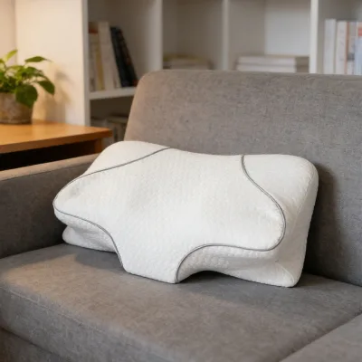 OEM Rectangle Memory Foam Pillow for Airplane Camping & Hotel Use-Pain Relief Neck Rest & Head Support
