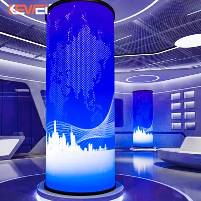 Cube Cylinder and Square Pillar Flexible LED Soft Digital Signage and Displays for Indoor