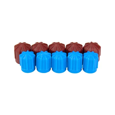 Valve Cap 5 Pairs M8*1 M10*1 Air Conditioning Service Port Valve Adapter Dust Cap for / Mercedes-Benz OLIVER