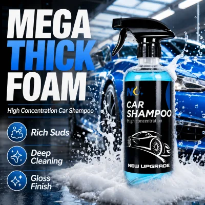 Wholesale Car Shampoo Blue Liquid White Foam Formula for Auto Detailing and Car Care Brands