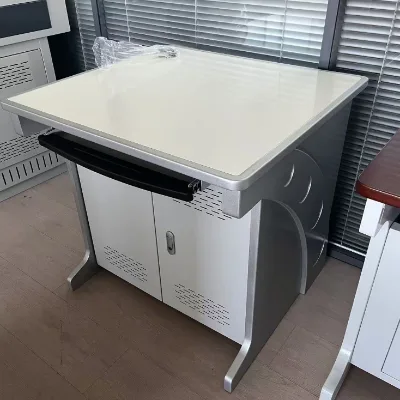 Single Computer Desk with CPU Big Cabinet Keyboard School/Office Desk Commercial Furniture Cold Rolled Steel Modern Design