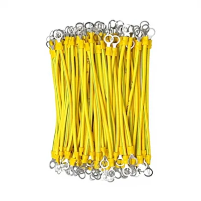 Photovoltaic Mounting Bracket Accessory Grounding Wire Yellow-Green Bicolored Flexible Copper Jumper Ring Terminal for