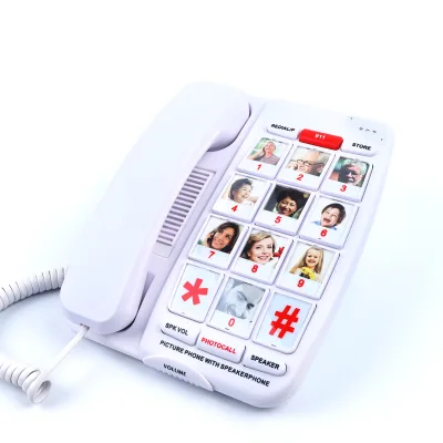 Remote SOS Basic Phone Landline Telephone for Elderly Care Telephone Big Button Phone with CID