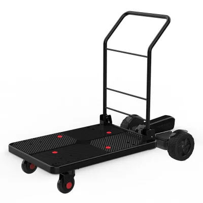 Sensor Controlled Electric Platform Trolley with Dual Brushless Motors Stainless Steel Body, Portable Electric Warehouse Trolley