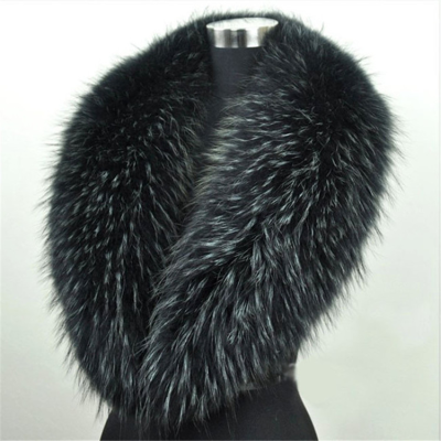 Winter Wide Varieties Overcoat Big Extra Large Size Black Fake Faux Real Genuine Fox Fur Collar for Garment