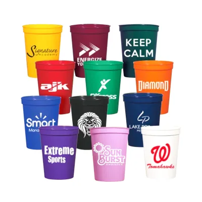 8oz,10oz,12oz,16oz,22oz,24oz,32oz Plastic Stadium Cup Custom Stadium Cups Stadium Plastic Cups for Wedding Promotion Event