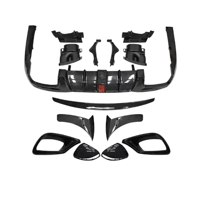 High Quality Carbon Fiber Front Lip Vent Diffuser Spoiler Fender  Body Kit for Mercedes Benz Rear Bumper Upgrade