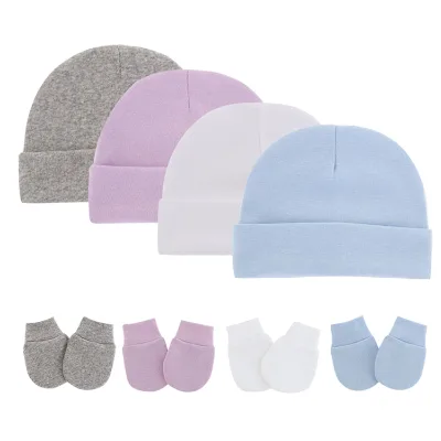 Baby Cotton Hats Infant Baby Hats and Mittens Baby Hats Gloves for Newborn
