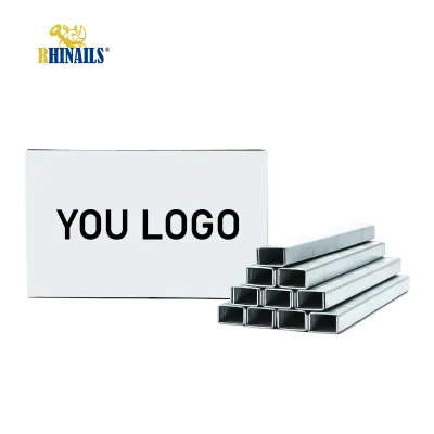 Rhinails 22GA 10F Series Fine Wire Steel Galvanized Pneumatic Upholstery Sofa Mattress Crown Staples 11.20mm Bulk