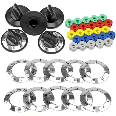 Universal Range Burner Stove Oven Knob Kit KN002 RKE Compatible with Universal Electric Gas Stove Replaces RK103 MA Knob