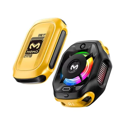 Memo Cx12 Phone Cooler Radiator Digital Display Ice Cooling Detachable Temperature Control Rgb Light Phone Fan Gaming Cooler