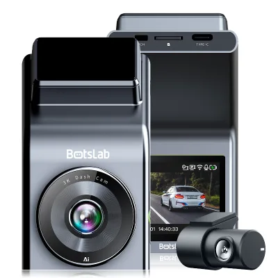 BotsLab G300H Pro Dash Cam 3K Dual Lens 24H Parking Mode ADAS GPS WiFi Car Camera Recorder Type-C Night Vision 256GB Support