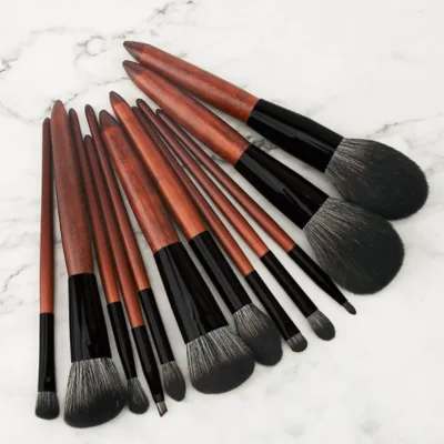 12pcs Powderglomour Makeup Brushes with Opp Bag or Customize Gift Packaging Biodegradable Private Label Make-up Brush