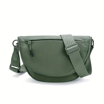 Custom Lightweight Nylon Crescent Travel Sling Crossbody Bag Adjustable Strap for Convenient Shopping