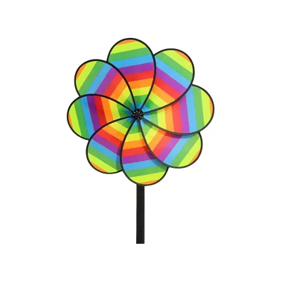 Wholesale Plastic Decoration Diy Multi Color Hairpin Windmill Toy Colorful Garden Windmill