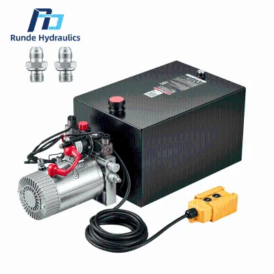 New 12V DC Carbon Steel Hydraulic Pump Fully Assembled with SAE#6 Connectors 1 Year Warranty