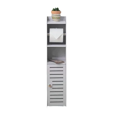 Modern Design Wood Storage Cabinet Space-Saving Toilet Paper Holder Stand with Toilet Roll for Hotels and Bathrooms