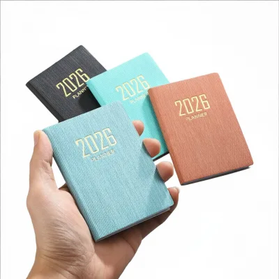 2027 Eco-Friendly Paper Portable Mini Pocket Notepad Thin Weekly Daily English Calendar Notebook Compact Pocket-Sized