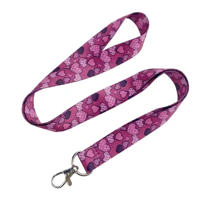 Free Sample Custom Sublimation Lanyards 100 Polyester Full Color Print Logo Neck Strap School Event Promotional