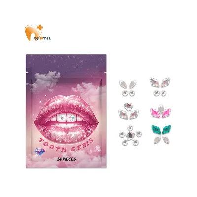 Personalized Luxury Teeth Cover Veneers Set Sparkling Illumination Smiling Style Crystals Rhinestone Diamond Combination Teeth