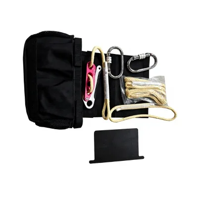 High Temperature Resistance Self-Retracting Rescue Rope Polyester 140kg Weight Capacity Adjustable Length