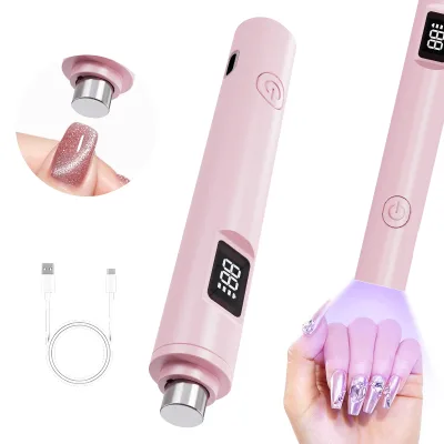 ODM Hot Product Fast Curing Handheld Nail Dryer Type-C Charging Mini Portable Cordless Rechargeable Nail Lamp with LCD Display