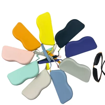 High Appearance Portable Silicone Glasses Bag Can Be Hung with Waterproof, Dustproof Myopia Glasses Box