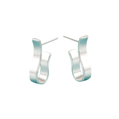 New female niche design with foldable earrings, simple temperament, versatile earrings and earrings