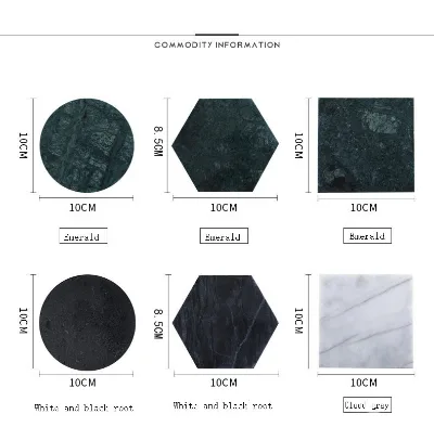 2024 Beactuful Color Bulk Marble Dining coaster for Living Room