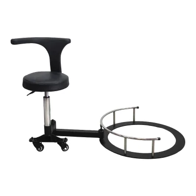 Adjustable Barber Cutting Stool Rotating Hairdresser Chair with Wheels Salon Technician Chair Swivel Stool for Beauty Hair Salon