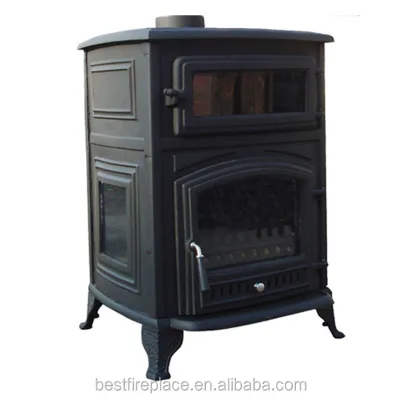 Elegant Black Cast Iron Stoves Multiple Functional for House