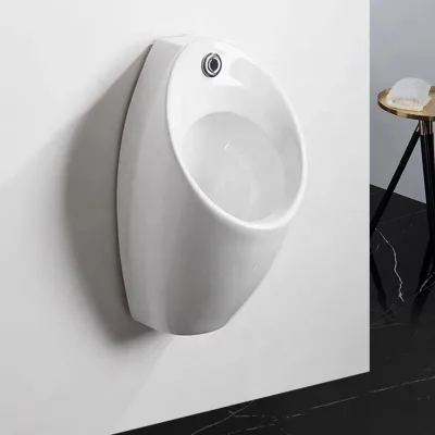 Modern Design Ceramic Wall Hung Sensor Urinal for Men's Bathroom WC Home Use