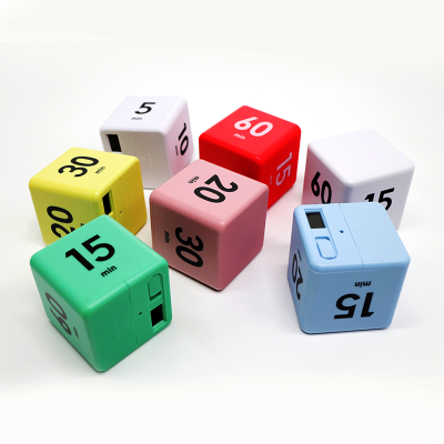 White Color Cube Shape Digital Timer with Led Display Workout Timer
