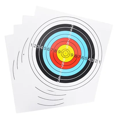 60*60cm Archery Shooting Target Paper Bow Hunting Archery Kit Standard Full Ring Single Spot Target Face