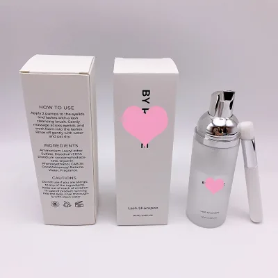 90ml 60ml Frosted Silver Lash Shampoo Dispenser Lash Extension Shampoo Cleanser Kit Premium Botella Oro Bottle Set