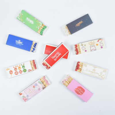Marketing Gift Customize Matches Box Advertising Bulk Gift Away Matches Black White Red Yellow Pink Blue Matches