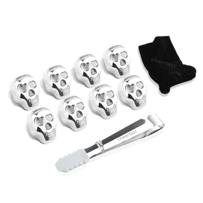 Perfect Chilling and No Diluting Stainless Steel Ice Cubes With Velvet Bag Whiskey Ice Cubes Set Whiskey Chilling Stones Kit