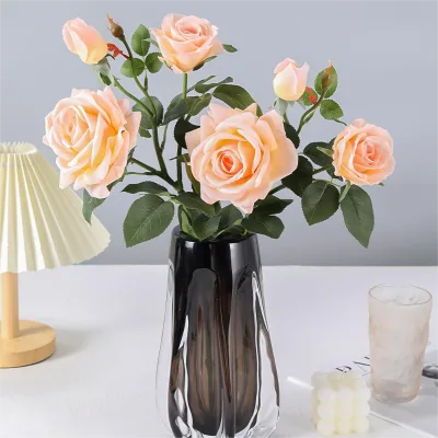 Simulation Flower Feel Moisturizing Concubine Rose Wedding Hotel Layout Home Living Room Decoration High Quality Simulation Rose