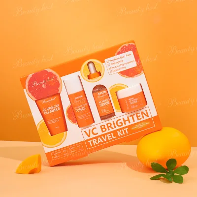 2024 Travel Size Vitamin C Skin Care Set, Anti-yellowing and Brightening Skin Tone Facial Care Kit With Ready Stock