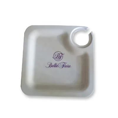 8 Inch Plate Printing Plastic Melamine Wine Glass Holder Plate