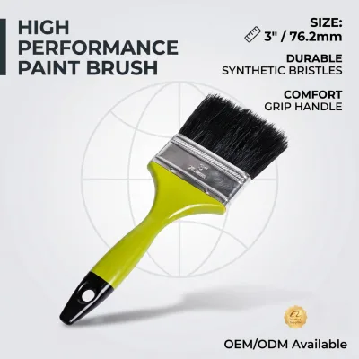 OEM/ODM Flat Sash Paint Brush with High Density Bristles & Ergonomic Handle for Wholesale Bulk Purchase