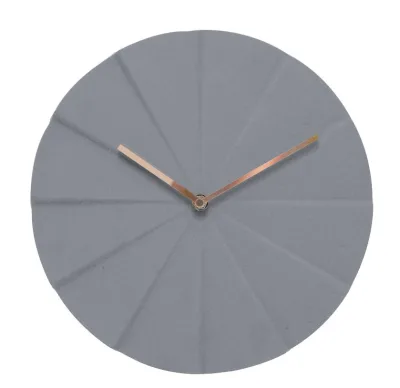 Home Decorative Cement Clock Time Display Art Decoration Round Silent Customized Resin Wall Clock