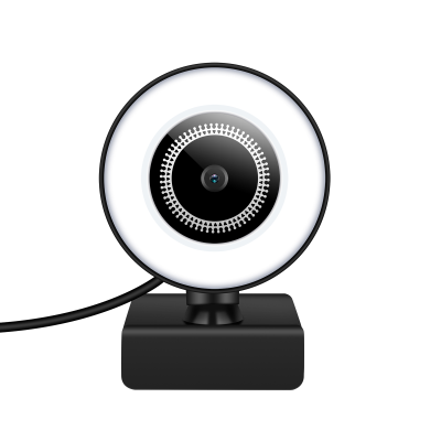 360 Horizontal Rotatior Live Streaming Camera Video Beauty 1080P HD Connection Fill Light Machine Camera Video Drive Free