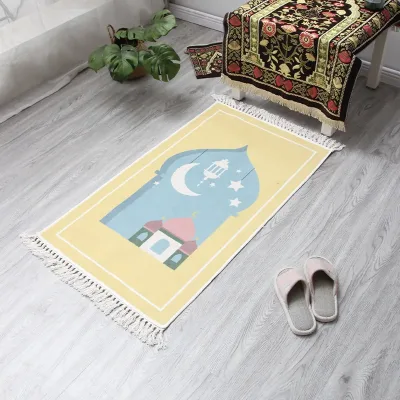 Islamic Products Prayer Carpet Islam Muslim Children Kids Prayer Rug Mat Soft Folding Carpets