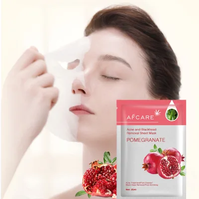 Hydrating Face Sheet Mask Silicone-free Anti-aging & Moisturizing and Pomegranate & Squalane Sheet Mask With Your Brand